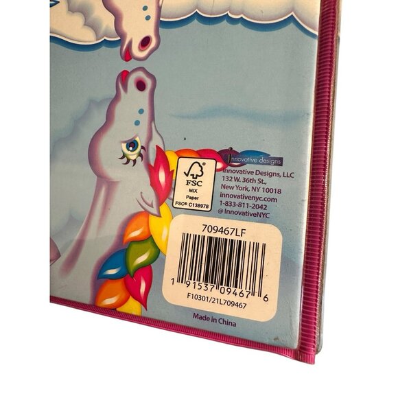 2021 Lisa Frank 3 Ring Binder Happy 30th Birthday Markie & Celeste Unicorn - Picture 4 of 8
